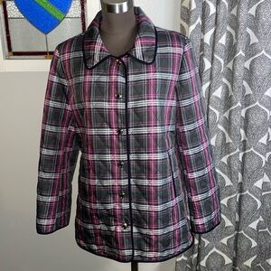 Coach plaid quilted lightweight jacket